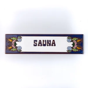 PLACA MÉDIA - SAUNA - EUROPEU AZUL