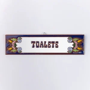 PLACA MÉDIA - TOALETE - EUROPEU AZUL