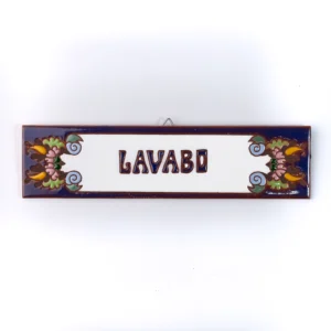 PLACA MÉDIA - LAVABO - EUROPEU AZUL