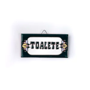 PLACA PEQUENA - TOALETE - EUROPEU VERDE