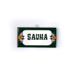 PLACA PEQUENA - SAUNA - EUROPEU VERDE