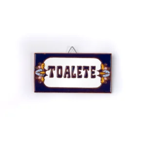 PLACA PEQUENA - TOALETE - EUROPEU AZUL