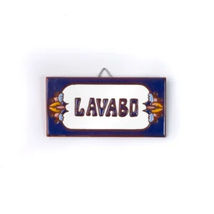 PLACA PEQUENA - LAVABO - EUROPEU AZUL