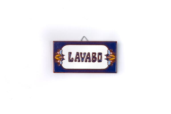 PLACA PEQUENA - LAVABO - EUROPEU AZUL