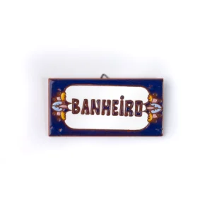 PLACA PEQUENA - BANHEIRO - EUROPEU AZUL