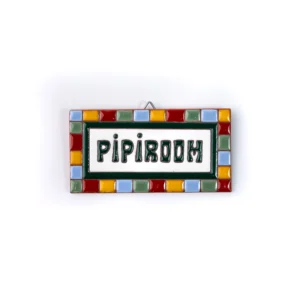 PLACA PEQUENA - PIPIROOM - QUADRADINHO COLORIDO