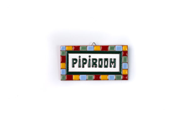 PLACA PEQUENA - PIPIROOM - QUADRADINHO COLORIDO