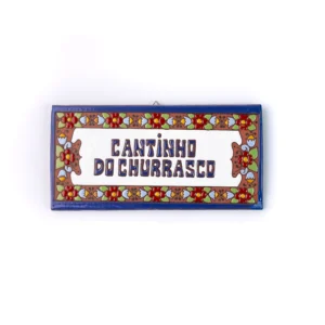 PLACA GRANDE - CANTINHO DO CHURRASCO - EUROPEU AZUL