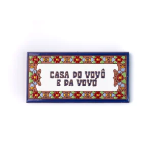 PLACA GRANDE - CASA DO VOVÔ E DA VOVÓ - EUROPEU AZUL