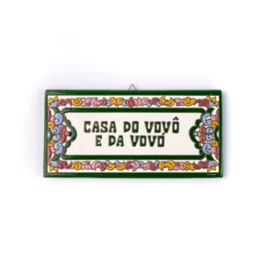 PLACA GRANDE - CASA DO VOVÔ E DA VOVÓ - ITALIANO VERDE