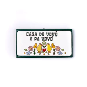 PLACA GRANDE - CASA DO VOVÔ E DA VOVÓ - CASAL DE PÁSSAROS