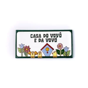 PLACA GRANDE - CASA DO VOVÔ E DA VOVÓ - CASINHA DE PASSARINHO