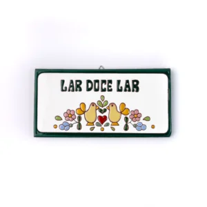 PLACA GRANDE - LAR DOCE LAR - CASAL DE PÁSSAROS