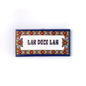 PLACA GRANDE - LAR DOCE LAR - EUROPEU AZUL