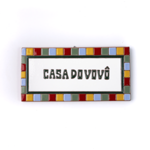 PLACA GRANDE - CASA DO VOVÔ - QUADRADINHO COLORIDO