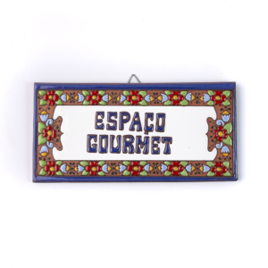 PLACA GRANDE - ESPAÇO GOURMET - EUROPEU AZUL