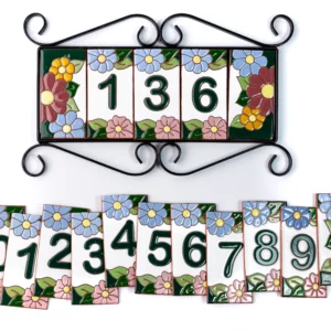 PLACA DE NÚMEROS COMPLETA 3 DÍGITO COM BORDA