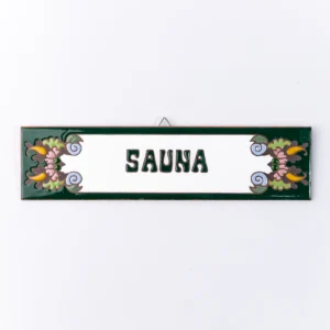 PLACA MÉDIA - SAUNA - EUROPEU VERDE